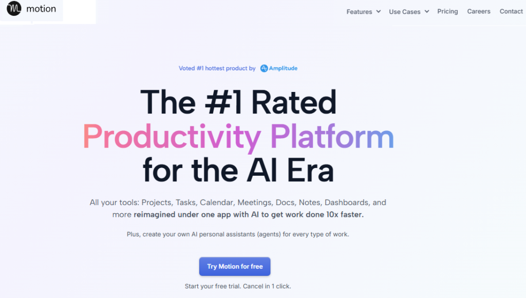 Motion AI : AI-powered daily planner interface