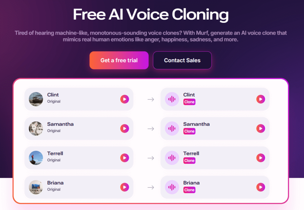 Murf AI review AI Voice cloning